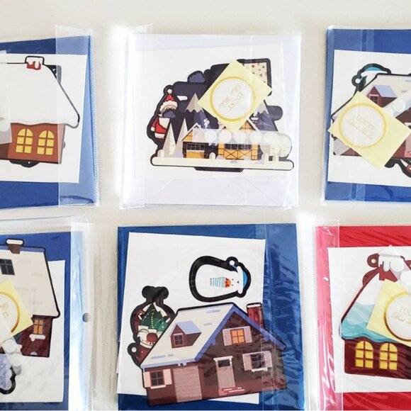 Set of 6 - 3D Pop-Up Christmas Cards -arrange yourself- Santa, Pinguin & Snowman - Picture 2 of 11
